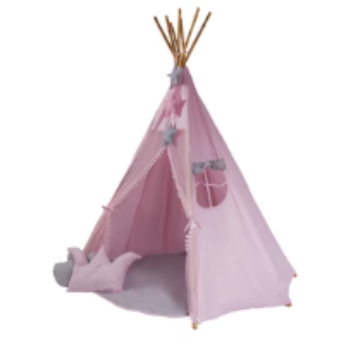 Tipi Bamboo Blanket House Play Crib Pink